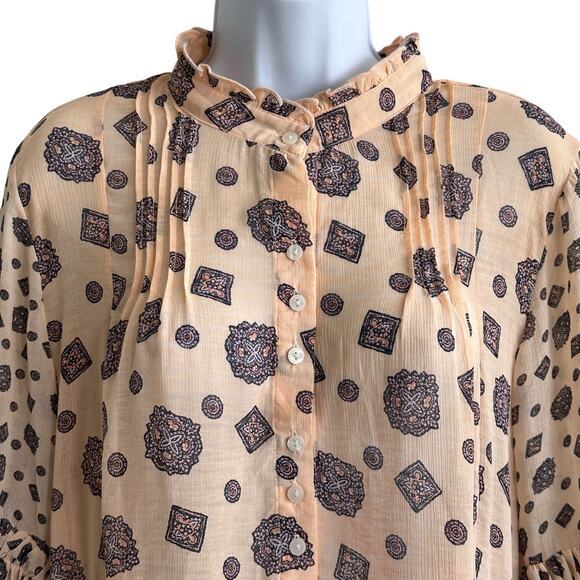 Free People Turn turn Tea Combo Sheer mini Dress‎ Size M - Picture 6 of 12